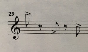 Pizzicato Tonguing Notation