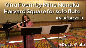 On a Poem by Miho Nonaka Harvard Square for solo flute 300